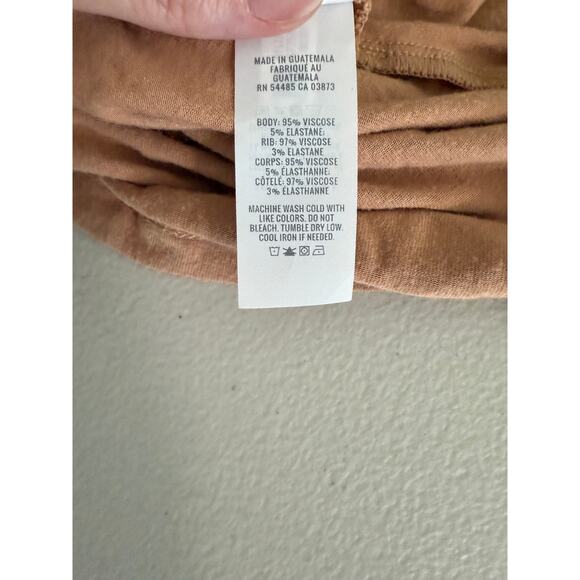 American Eagle Aerie Tan Brown Neutral Cozy Soft Tank Top Sleeveless Shirt Small - Picture 6 of 7